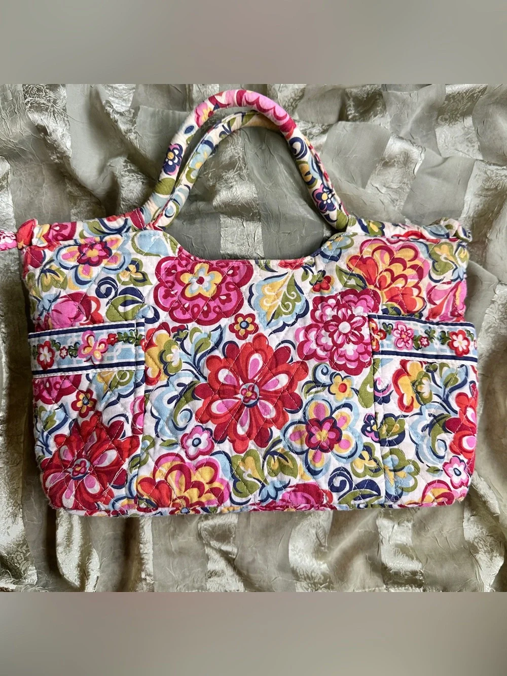 Y2K Vera Bradley Hope Garden Floral White Pink Handbag